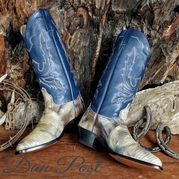 Dan Post Shoes - NWOB Dan Post exotic lizard cowboy boots 7M